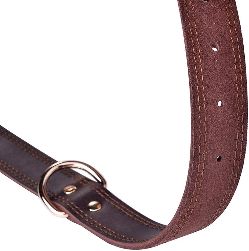 Refined Pup™ Premium Leather Dog Collar and Leash Set