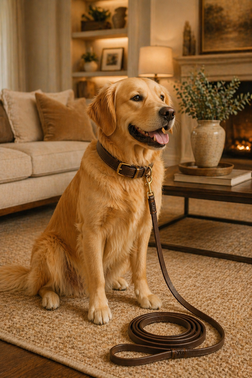Refined Pup™ Leather Dog Leash