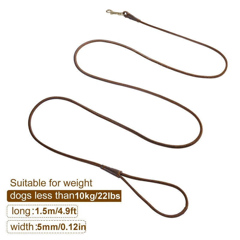 Refined Pup™ Leather Dog Leash
