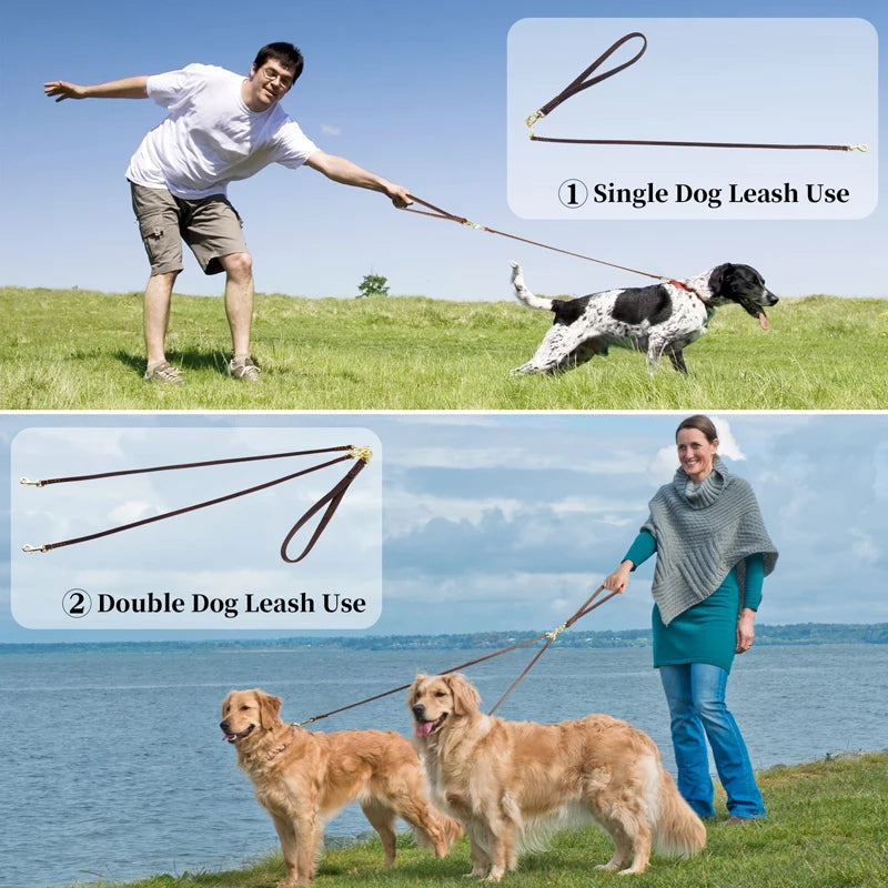 The Heritage Double Dog Leash