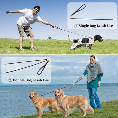 The Heritage Double Dog Leash